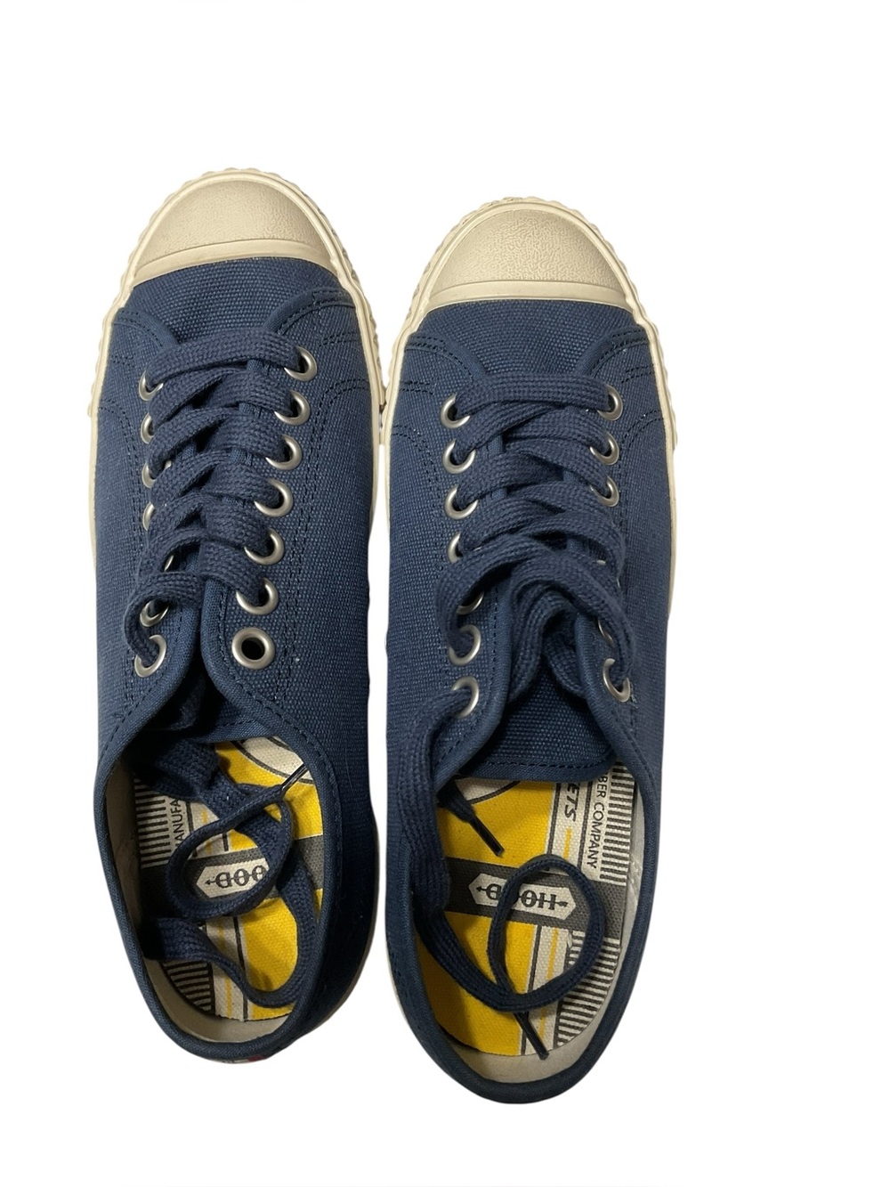 Keds Navy Canvas Low-Top Sneakers with Cream Toe